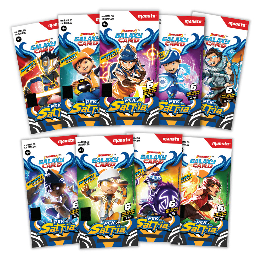 BoBoiBoy Galaxy Card: Pek Satria (54 Kad)