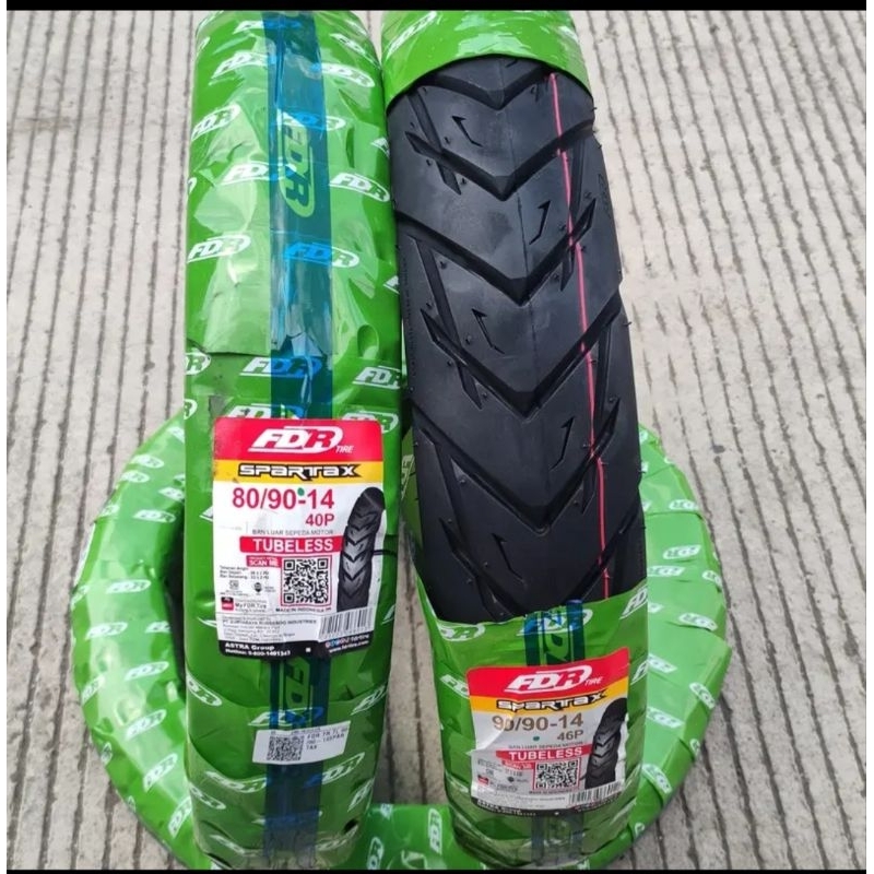 SEPASANG FDR SPARTAX RING14 TUBELESS