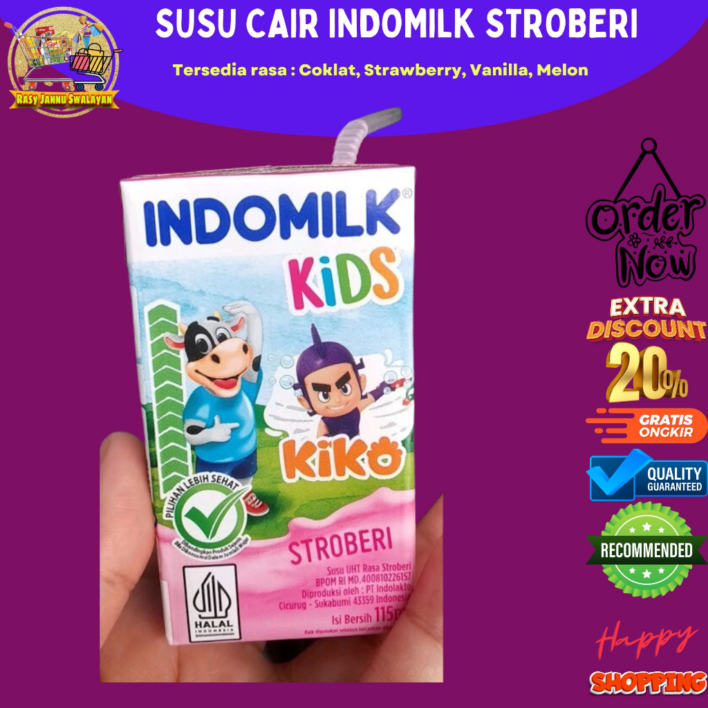 

Indomilk Kids Strawberry UHT 115 ml