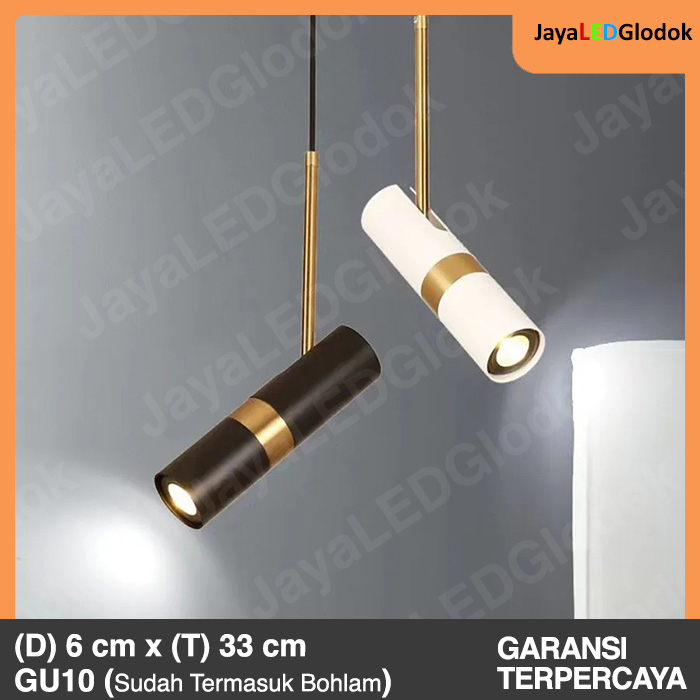 Lampu Gantung Minimalis Kamar Ruang Makan Sorot Hitam Putih 122