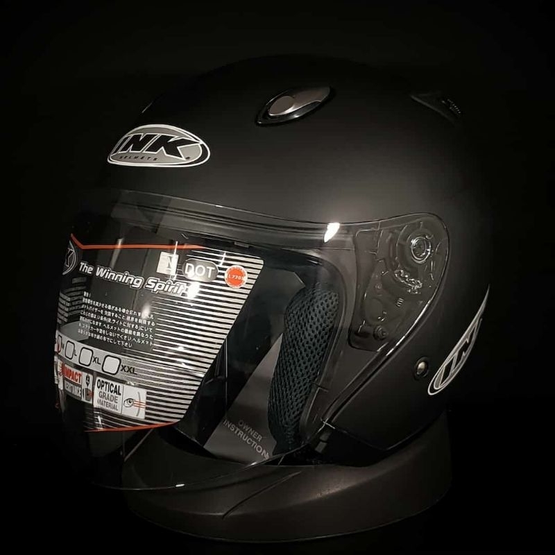 helm ink centro polos original hitam doff glossy