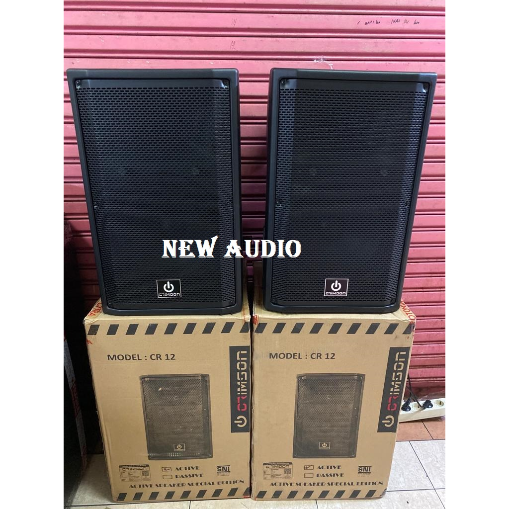 SPEAKER AKTIF 12 Inch BLUETOOTH Cr12 OLYMPUS CRIMSON (SEPASANG)