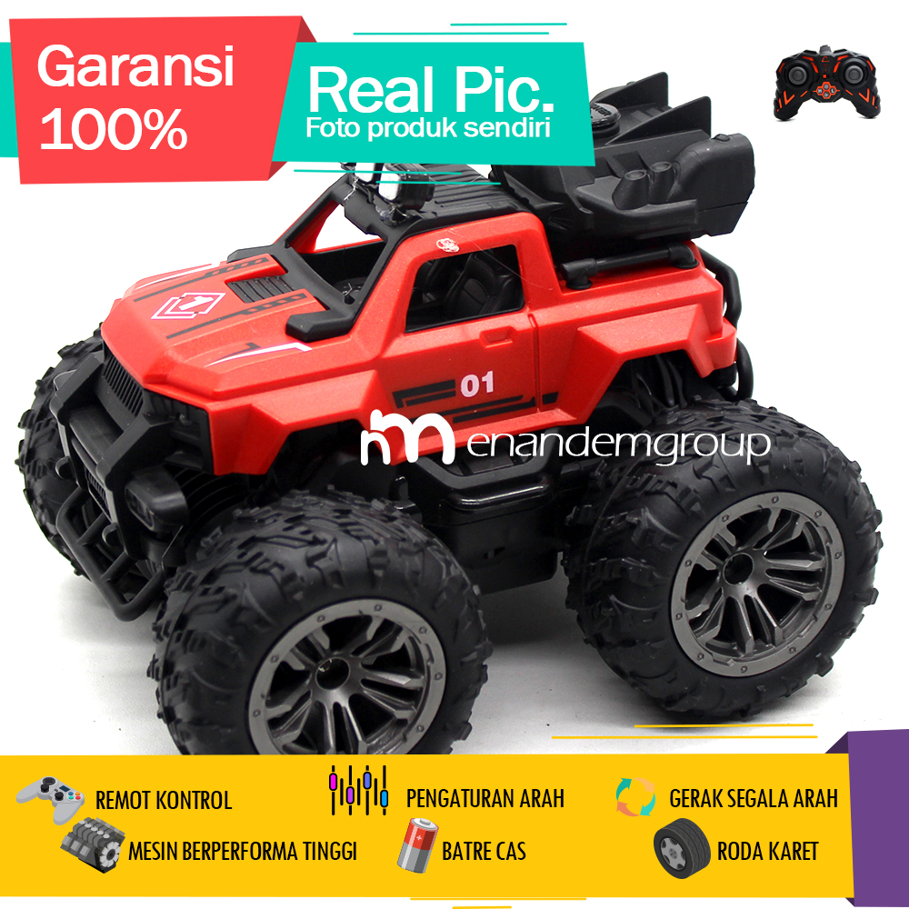 Mobil Remote Control Rc Offroad Climbing Spray Stunt Jungkir Balik Batre Cas