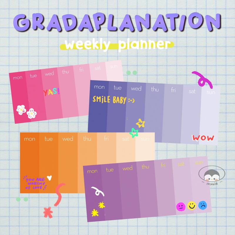 

Gradaplanation Weekly Planner by LULUNIA (planner/planner mingguan/to do list)