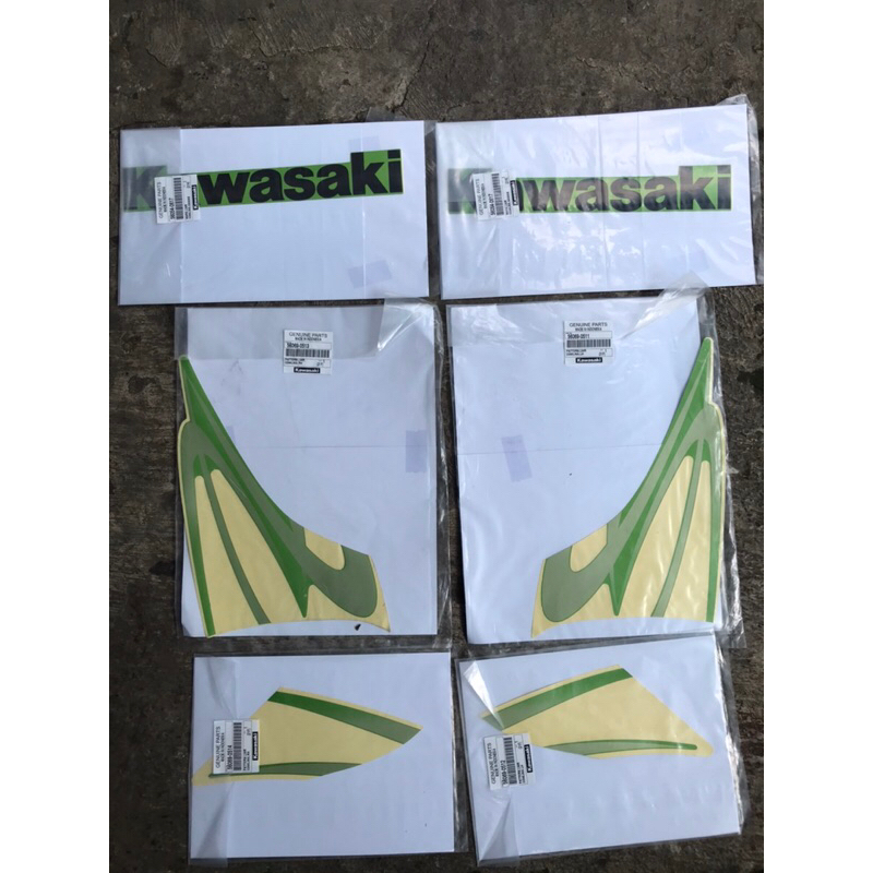 striping fairing bawah kanan kiri ninja rr old 2010-2011 hijau green lime