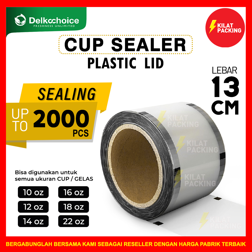 Cup Sealer Plastik Lid Plastik Roll Tutup Gelas Seal Cup 2000pcs Gelas