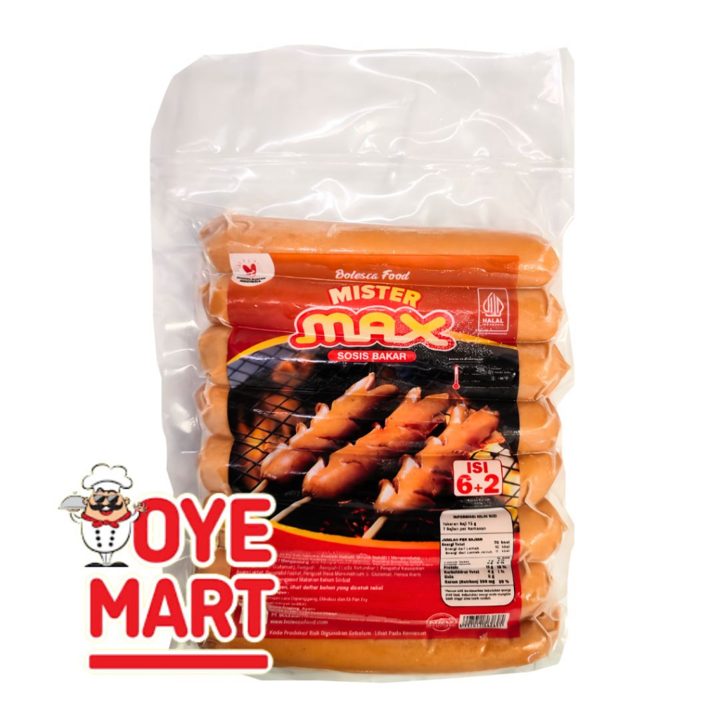 

MISTER MAX SOSIS BAKAR ISI 6+2 500GR