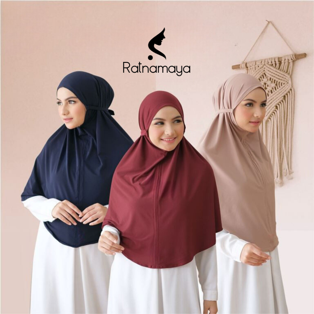 Bergo tali jersey premium hijab instan tali maryam size L spandek jersey jilbab instan tali