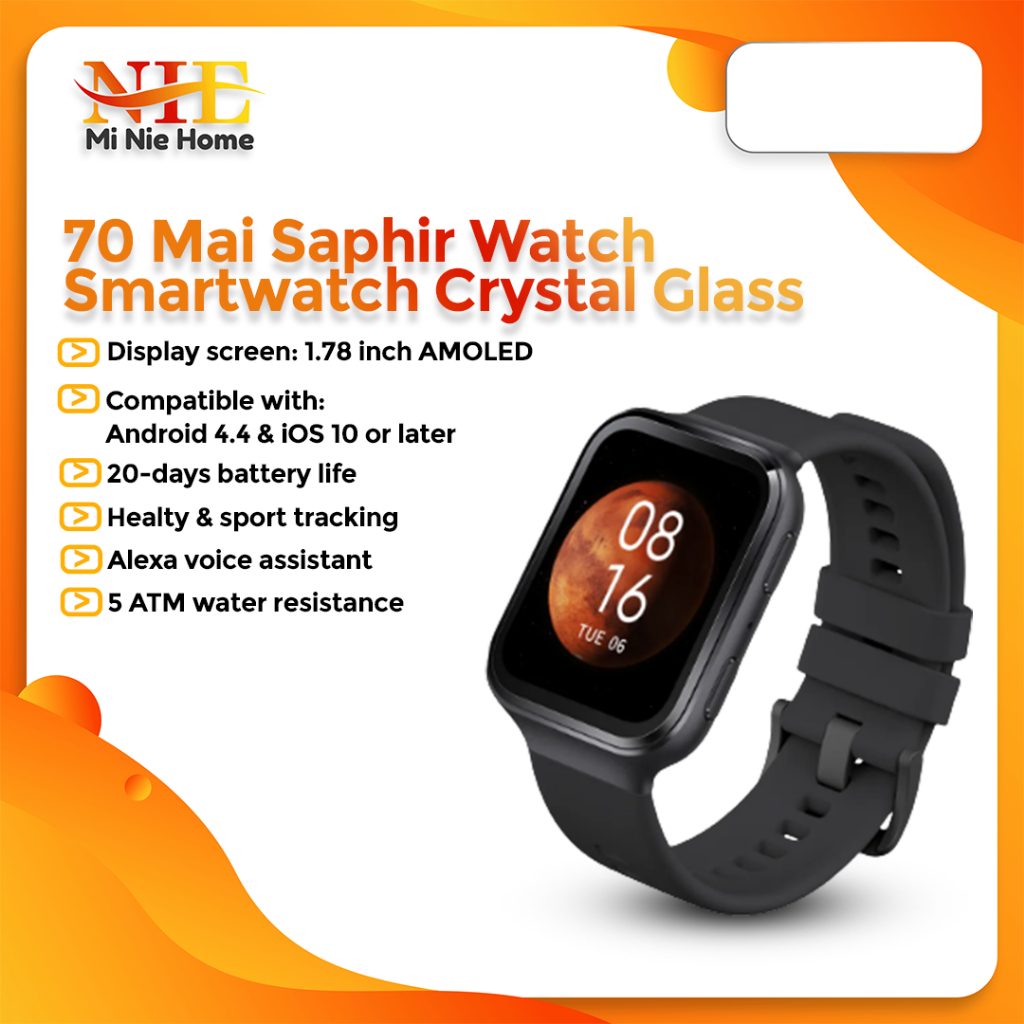70Mai Saphir Watch Smartwatch Crystal Glass