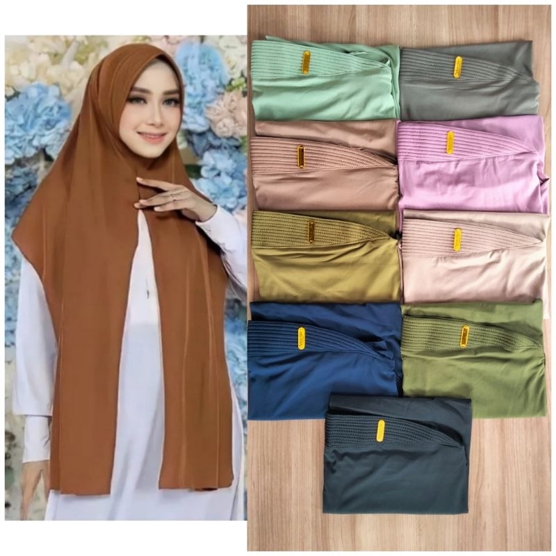 Hijab oval pet instan/Hijab pashmina Jersey/Hijab instan Jersey