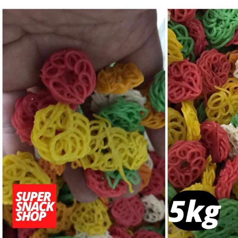 

KRUPUK / KERUPUK MENTAH / KERUPUK SEBLAK MAWAR WARNA 5KG