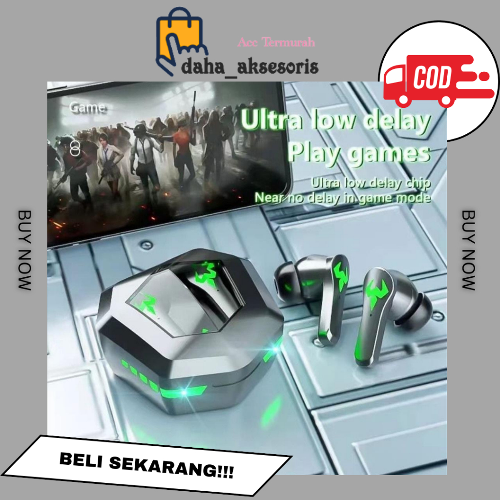 N35 Wireless Earphone Gaming Headset Bluetooth 5.2 Low Latency TWS