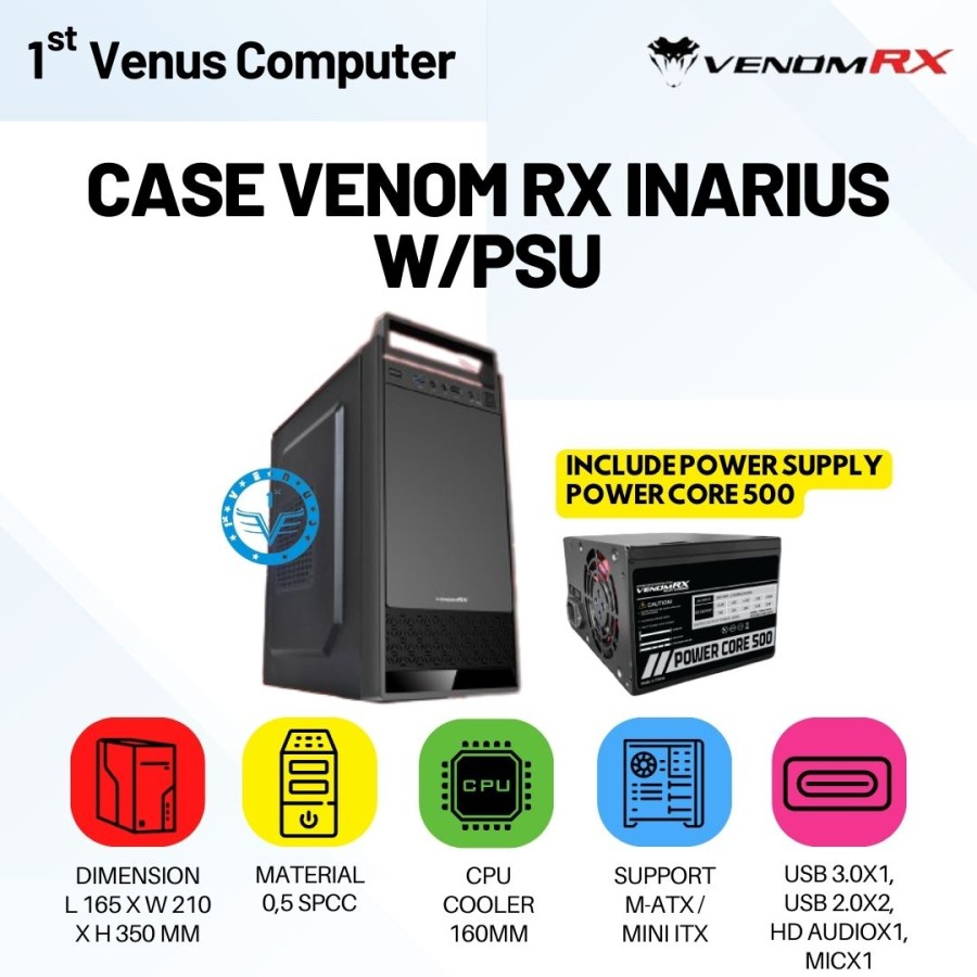 Casing Venom RX Inarius W/PSU / CASE42-VEN