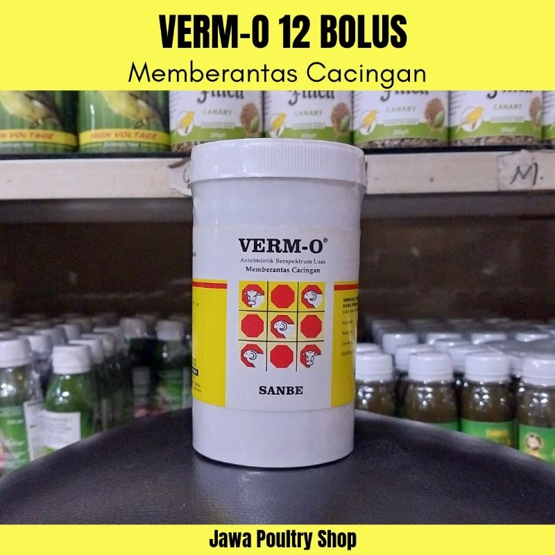 VERM-O BOLUS ORIGINAL Obat Cacingan Untuk Sapi, Kerbau, Kuda - Isi 12 Bolus