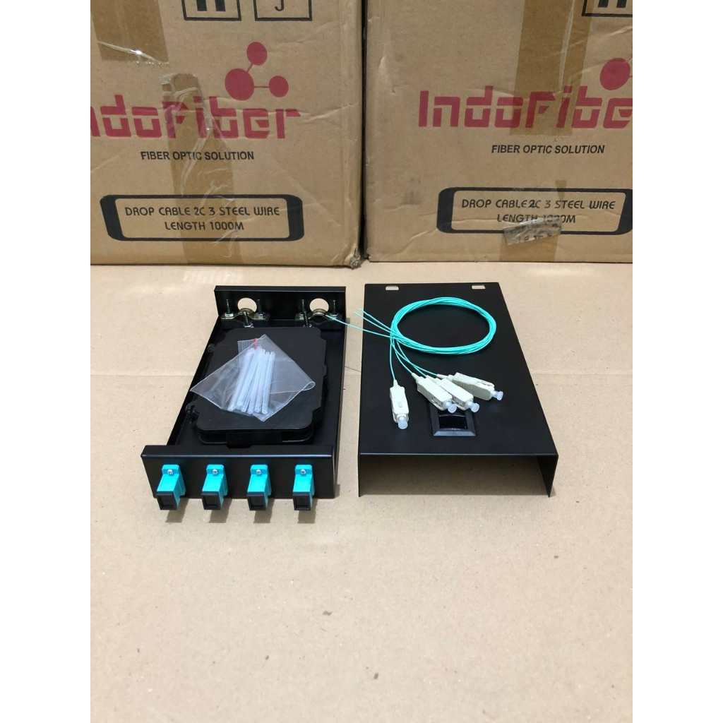 mini OTB 4 Core SC Multimode OM3 / Roset FO Besi 4 core OM3 /wallmount FO 4 port SC multimode OM3