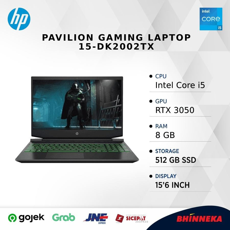 HP Pavilion Gaming Laptop 15-dk2002TX [427J2PA]