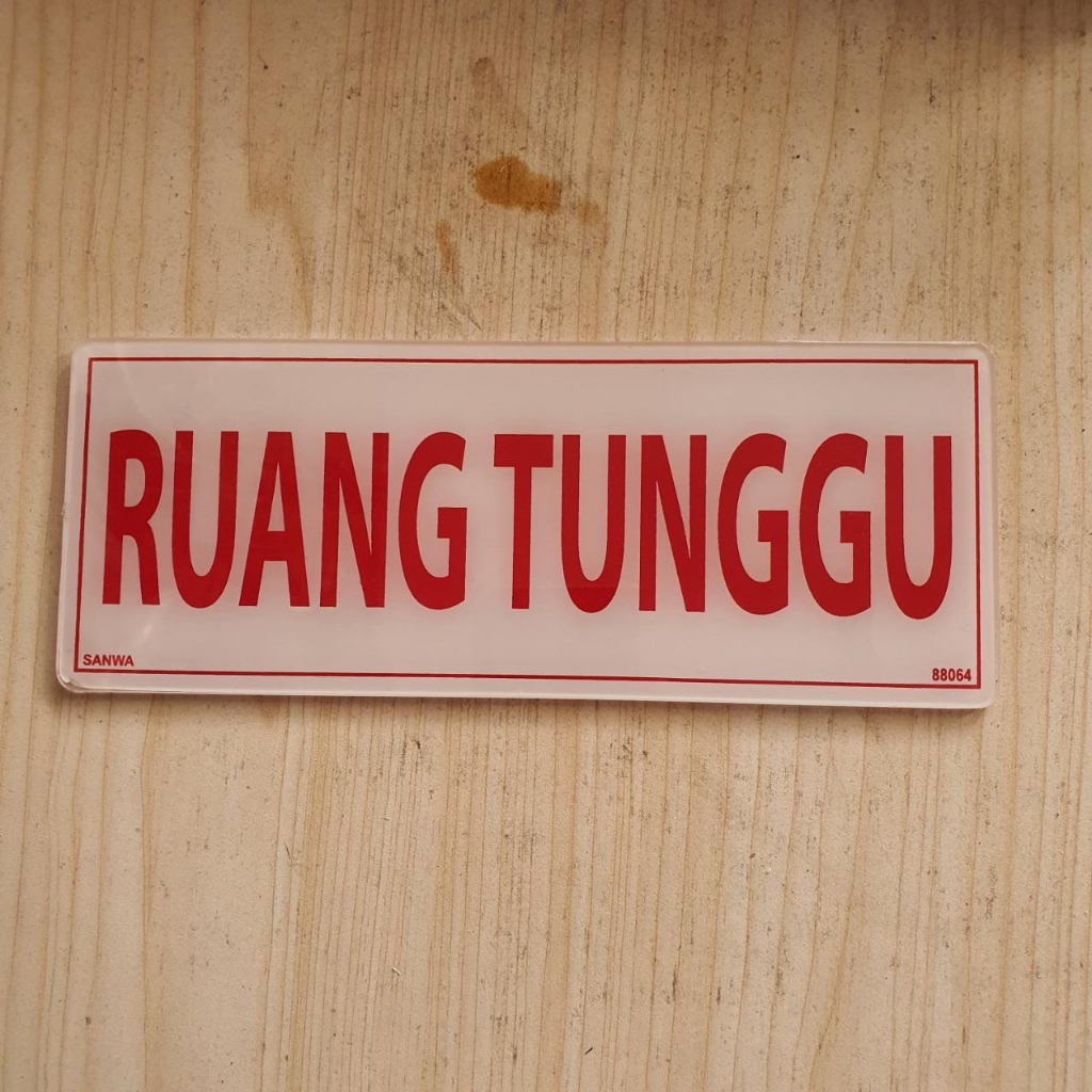 

Ukuran 22x8.5cm Tulisan Kantor Tulisan Ruang Tunggu Bahan acrylic