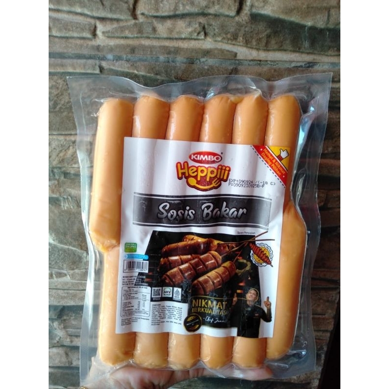 

Kimbo hepiii sosis bakar/kimbi Heppi sosis bakar isi 12 pcs 550 gram