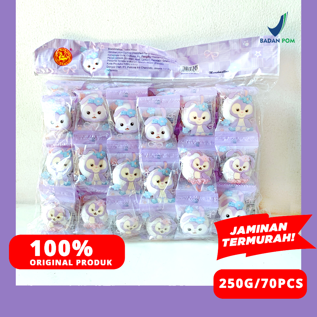 

MARSHMALLOW BUNNY ANEKA RASA 250G / 70PCS CHEN LIANG JI