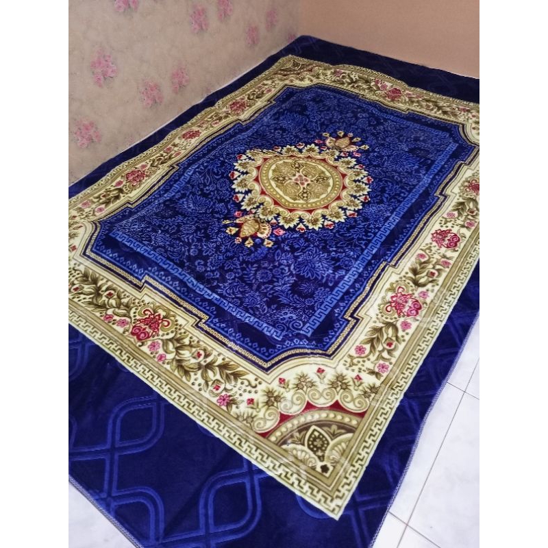 Karpet Ambal Lantai Malaysia 300x200 Bahan Busa Tebal Full Anti Slip Motif Minimalis Modern Ruang Ta