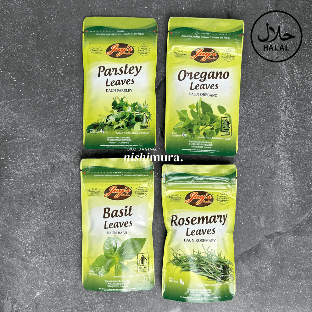 

Rosemary Oregano Basil Parsley Leaves Herbs Bubuk Kering Bumbu Masak Steak Masakan - Jays Kitchen - Nishimurashop