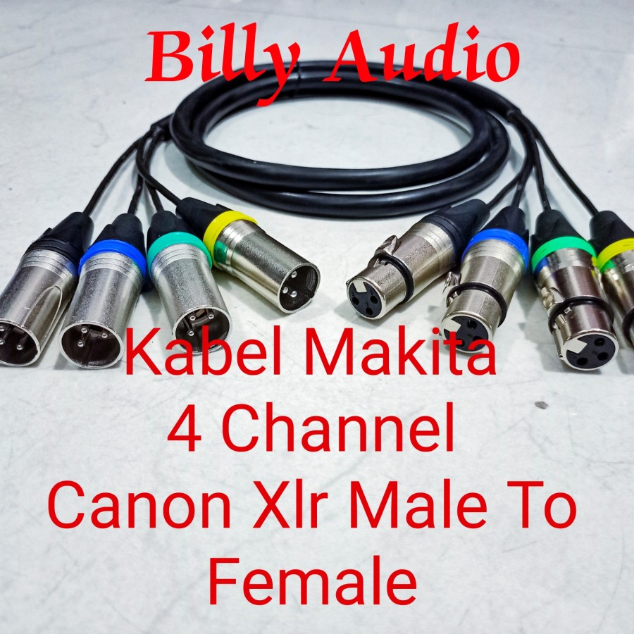Kabel Snake Makita 4 Channel Jack Canon XLR Female To Male 30 Meter