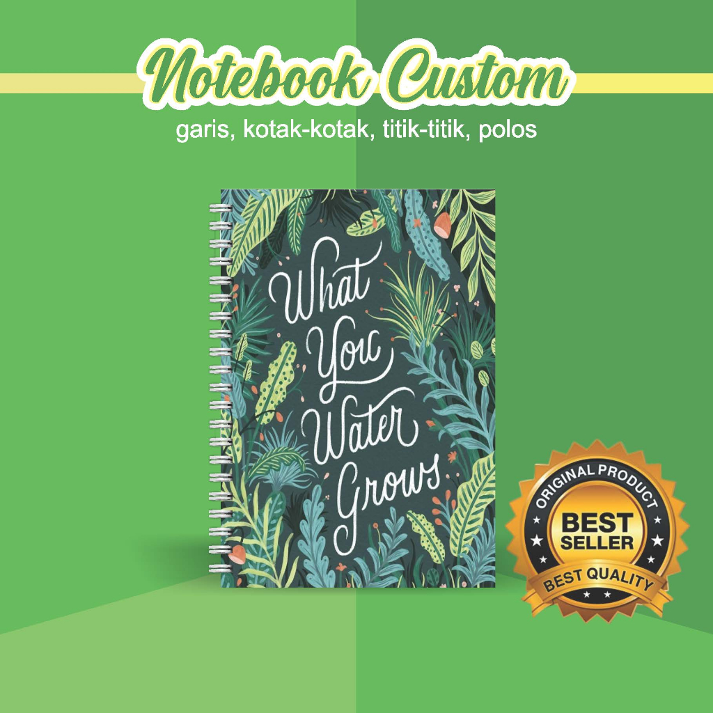 

NOTEBOOK A5 CUSTOM CATATAN/JURNAL BOOKPAPER GRID/KOTAK2#DOTTED/TITIK2#BLANK/POLOS