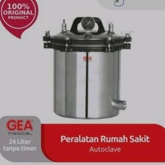 Autoclave Gea 24 Liter/Sterilisator Basah Non Timer/Alat Steril Instrumen/