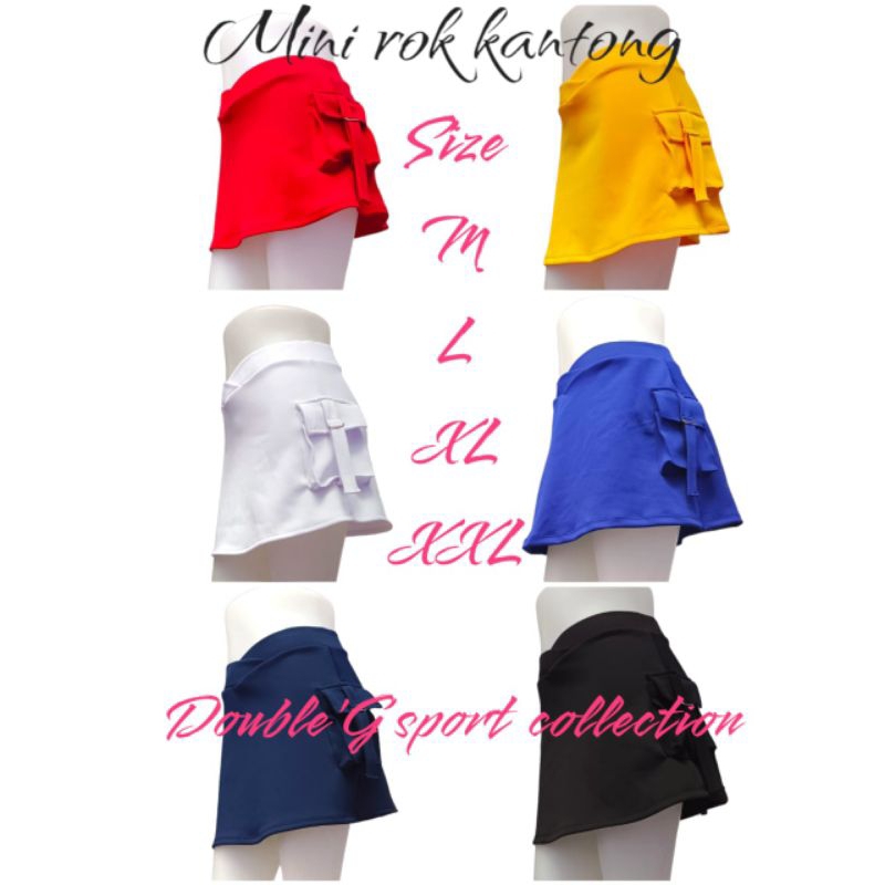 mini rok kantong, olahraga wanita Rok pendek Rok senam