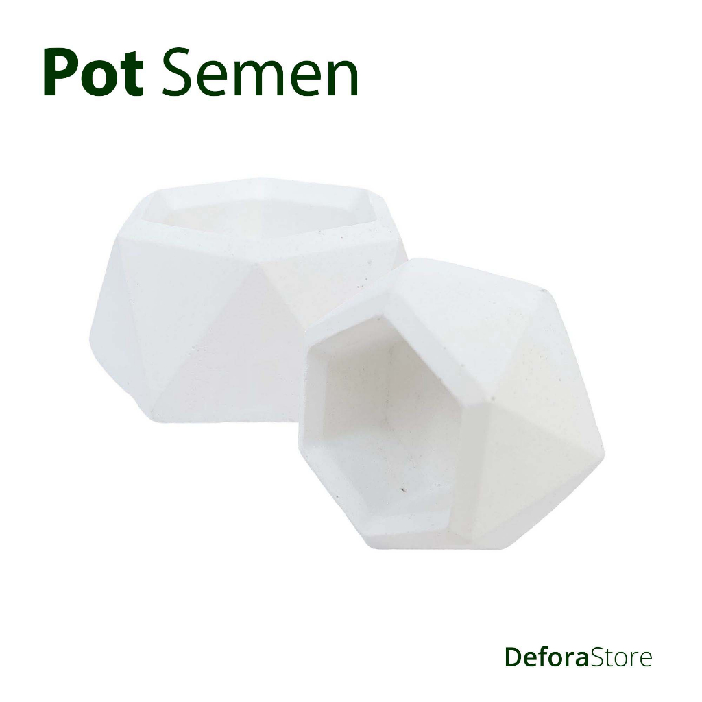 Pot Semen Sukulen kaktus Mini D Segi 6 Hexagonal - Defora