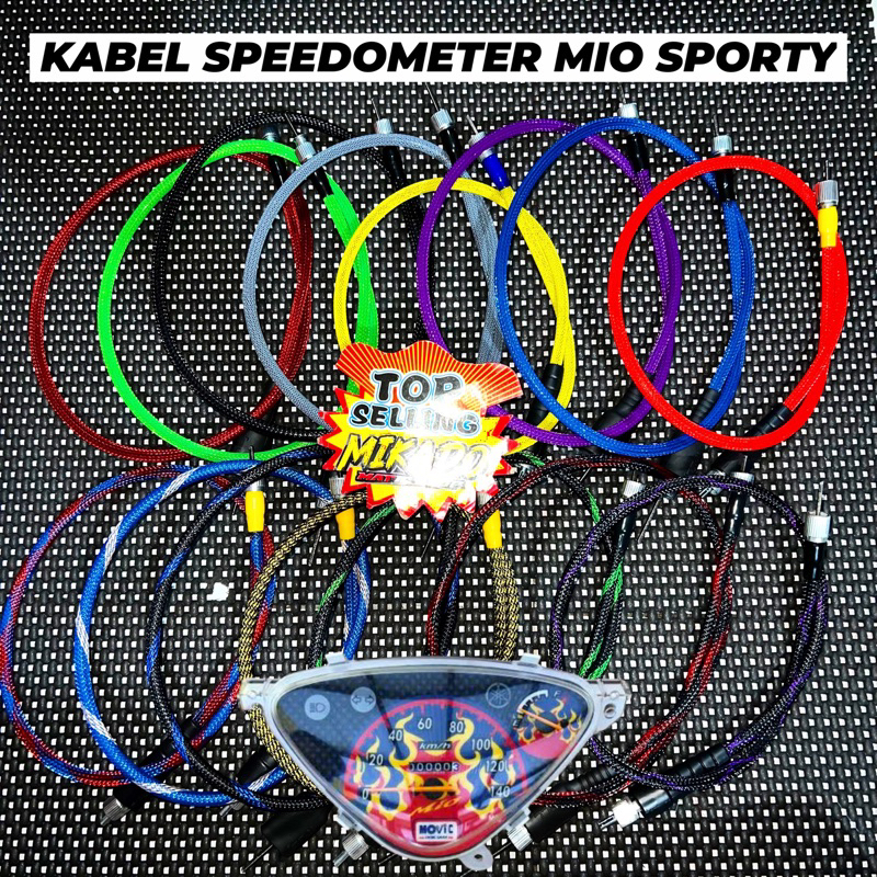 KABEL SPEEDOMETER MIO SPORTY SOUL FINO AMORE MIO J M3 FI SPEEDO DIGITAL KILOMETER SERAT WARNA
