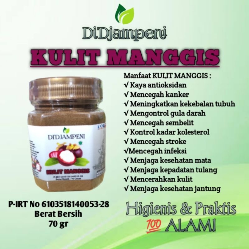 

Extract kulit manggis 70 gr, Bubuk/Serbuk kulit manggis 70 gr Alami