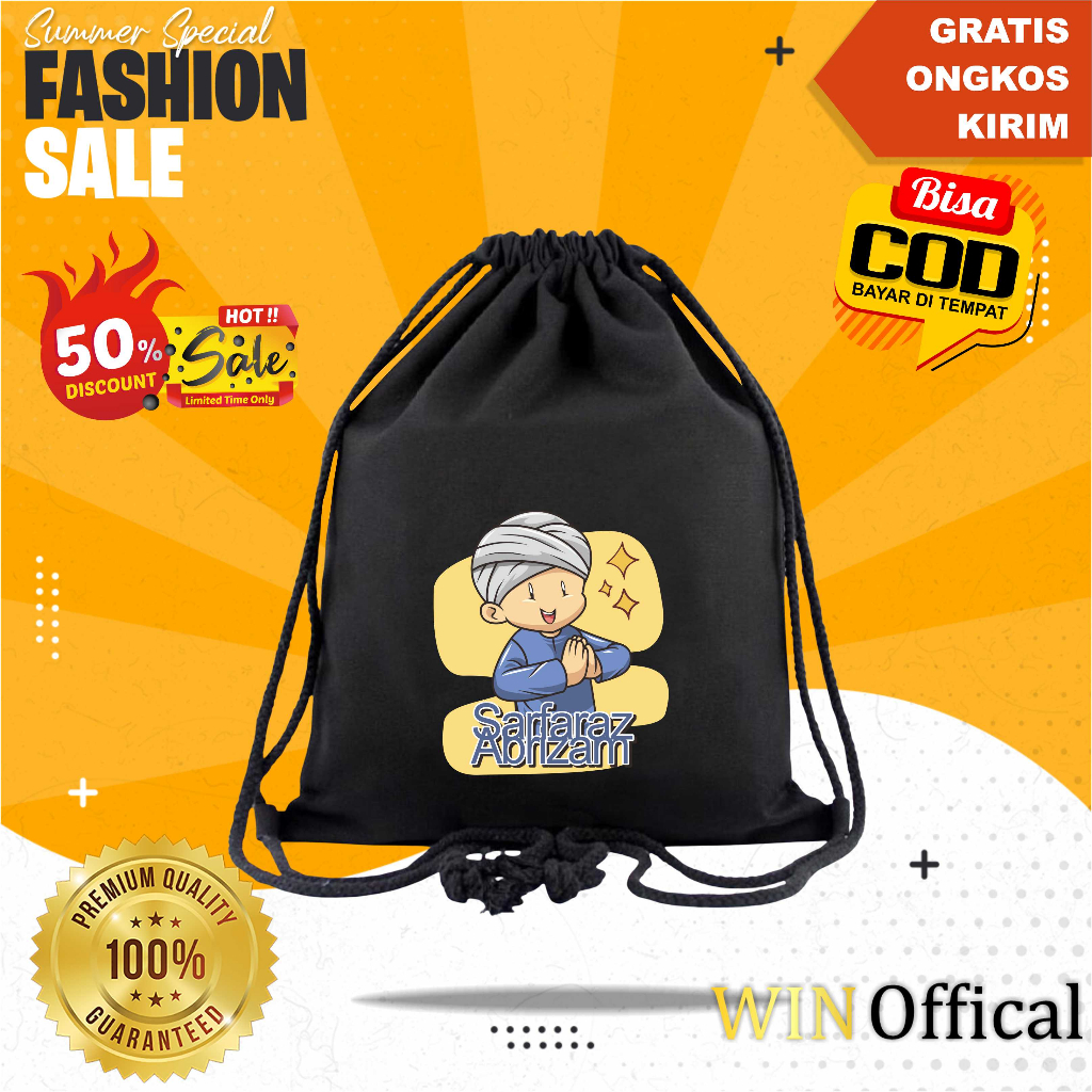 Sarfaraz Abrizam Tas Ransel Serut Karakter Sarfaraz Abrizam Tas Serut Sekolah Karakter Anak Lucu Mur