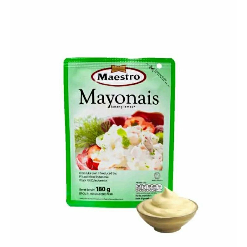 

Maestro Mayonais Kurang Lemak kemasan Pouch 180Gr