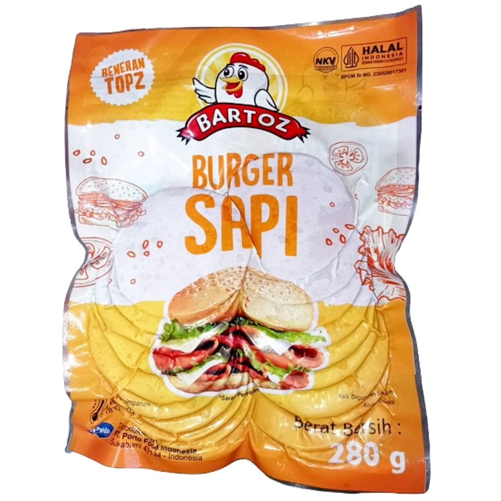 

BARTOZ Burger Sapi Isi20 280gr (Tahan suhu ruangan 3hari)