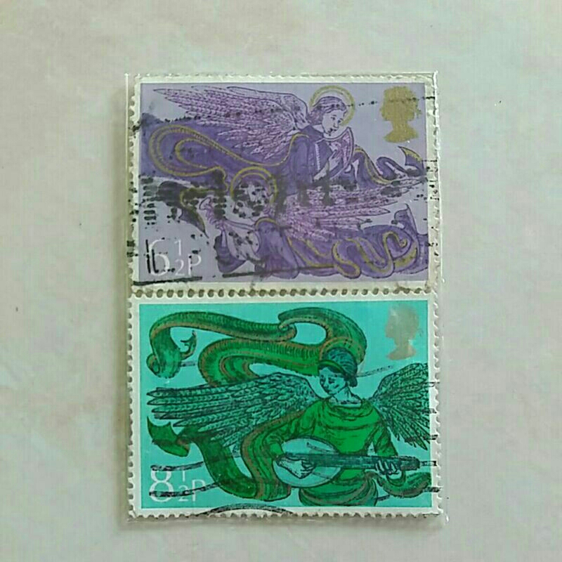 

(AB) Perangko Inggris Bristania Raya Christmas 1975 - Angels Set 2pcs Used