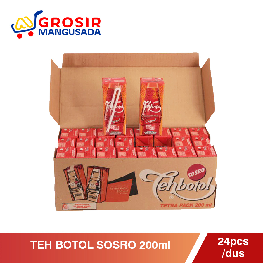 

Teh Botol Kotak Sosro 200ml GROSIR 1 dus isi 24pcs