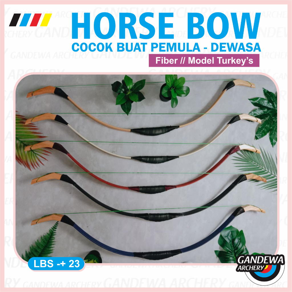 Busur Panah Horse Bow Pemula / Dewasa Horsebow Fiber