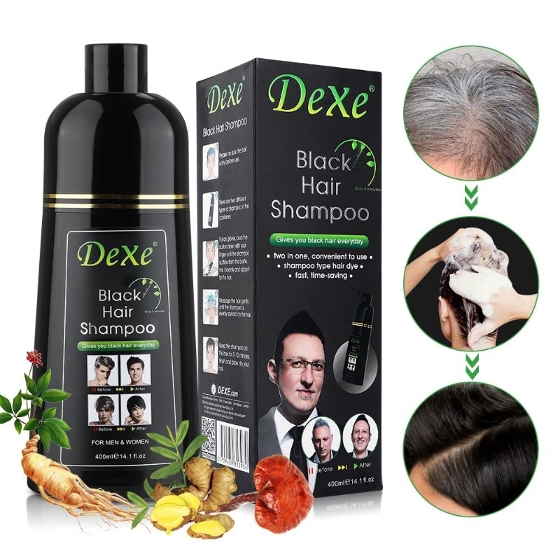 Dexe Shampoo Pewarna Rambut / Semir Rambut Instan / Penghilang Rambut Uban / Hair Shampo / Pewarna R