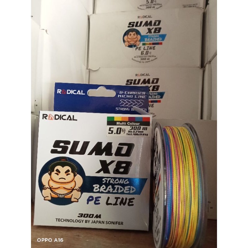 PE sumo x8 300 meter multicolor