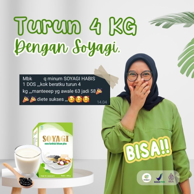 

( gratis hadiah ) SOYAGI 200 gram susu kedelai hitam baik untuk diet sehat