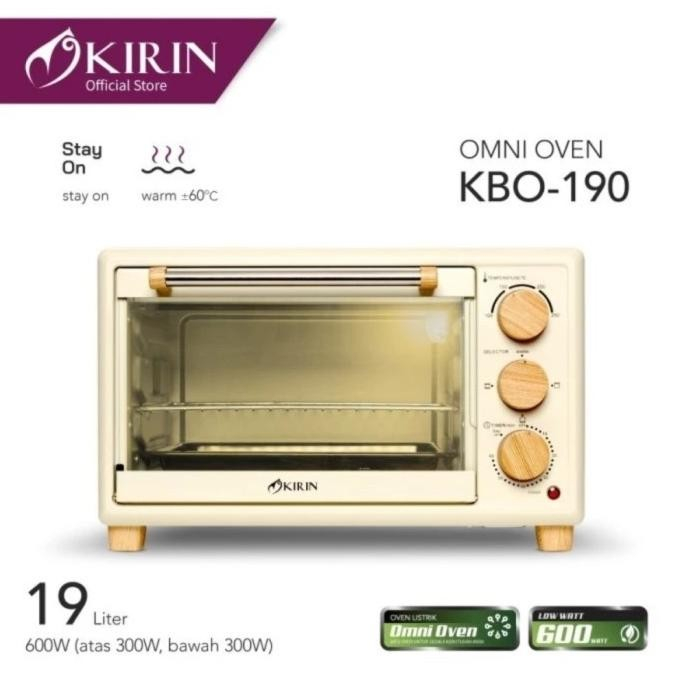 Kirin KBO-190LW / Oven Listrik Rumah Tangga KIRIN KBO 190  19 Liter