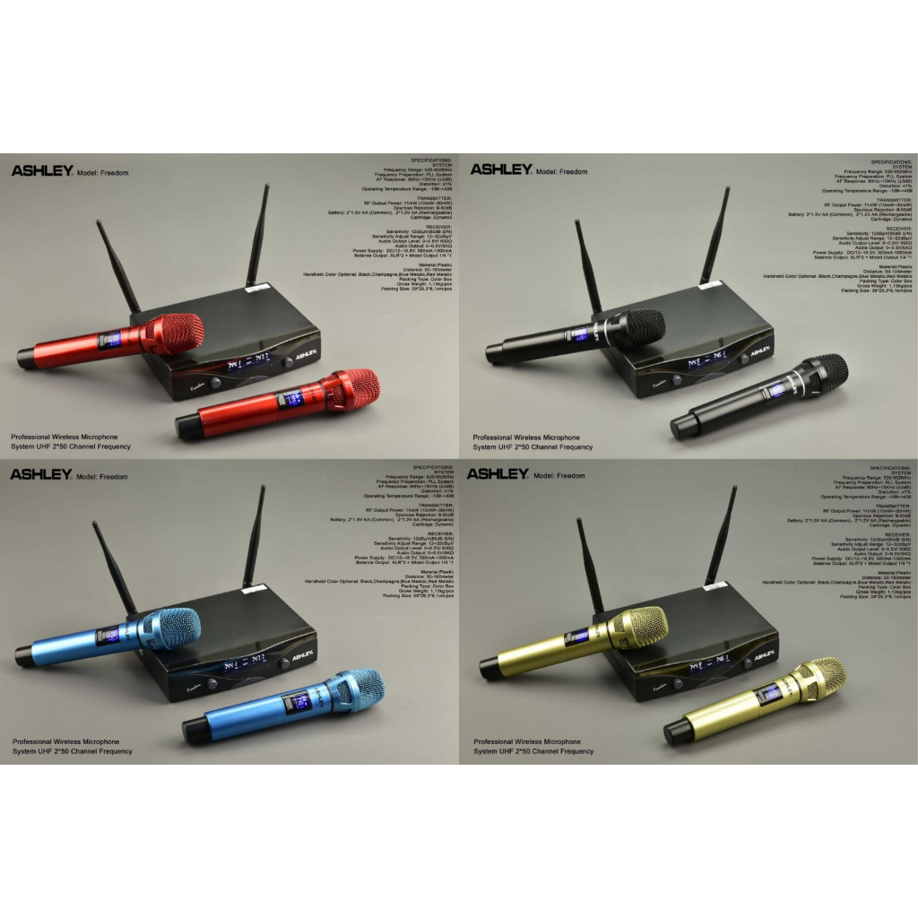 Mic Wireles Ashley freedom  mikropon karaoke ashley original