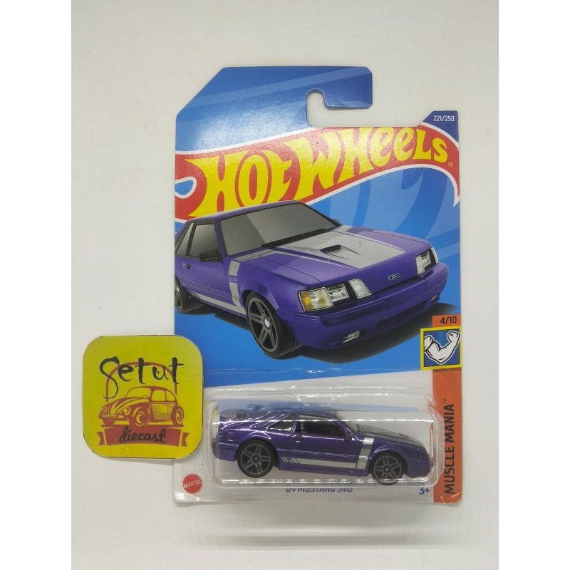 HOT WHEELS HOTWHEEL MUSTANG 84 MUSTANG SVO UNGU