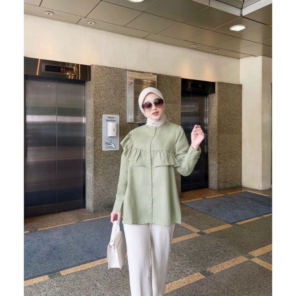 Vanilla Hijab - TOYOBO BLOUSE  SAGE