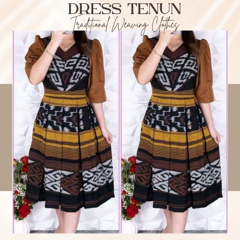 Dress Tenun Ikat Etnik Dress Tenun Troso Dress Tenun Blangket
