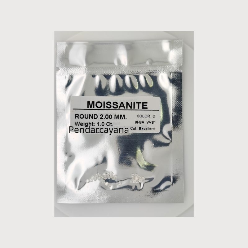 MOISSANITE 1 CARAT  0.8 MM - 4.75 MM ROUND PLATINUM QUALITY / PACK