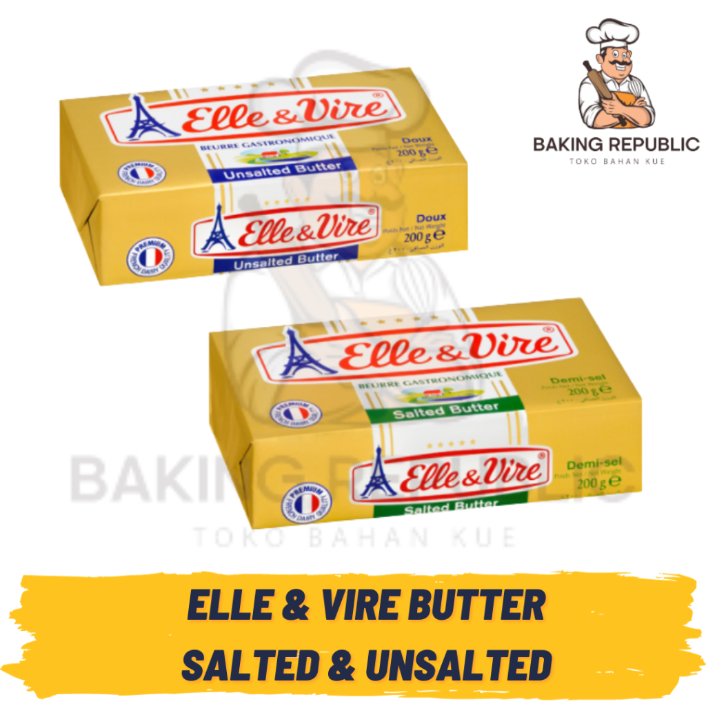 

ELLE & VIRE BUTTER UNSALTED | BUTTER SALTED | 200 GR
