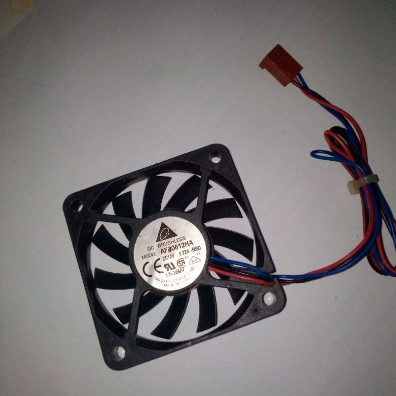 FAN 6CM KIPAS ORIGINAL DELTA AFB0612HA 12V 0.22A 3PIN GARANSI
