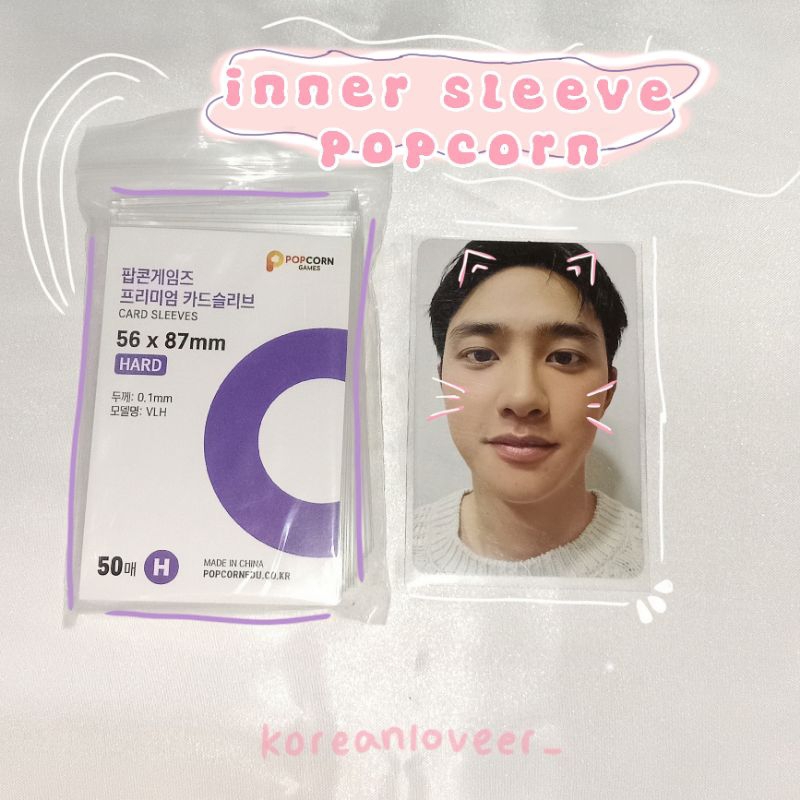 50 PCS INNER SLEEVE POPCORN SLEEVE PHOTOCARD SLEEVE UNGU